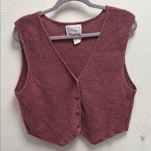 Vintage Dusty Rose Sweater Vest